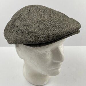 Brixton Hooligan Newsboy Cabbie Hat Cap Men's Large 7  1/2 Twill Wool Blend